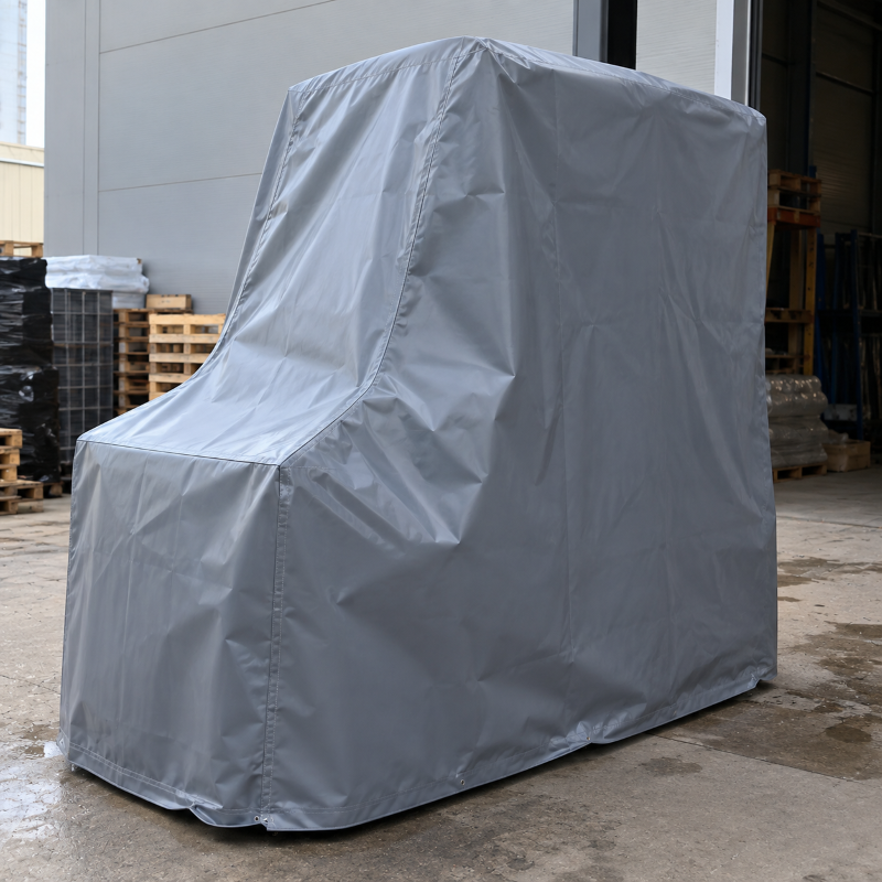 Szary pokrowiec na wózek masztowy z tkaniny PCV 650 g/m²